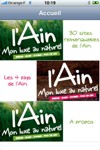 iPhone application selten CDT Ain