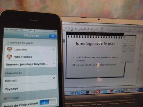 Configuration de Keynote Remote
