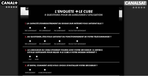 Sondage Canal le Cube