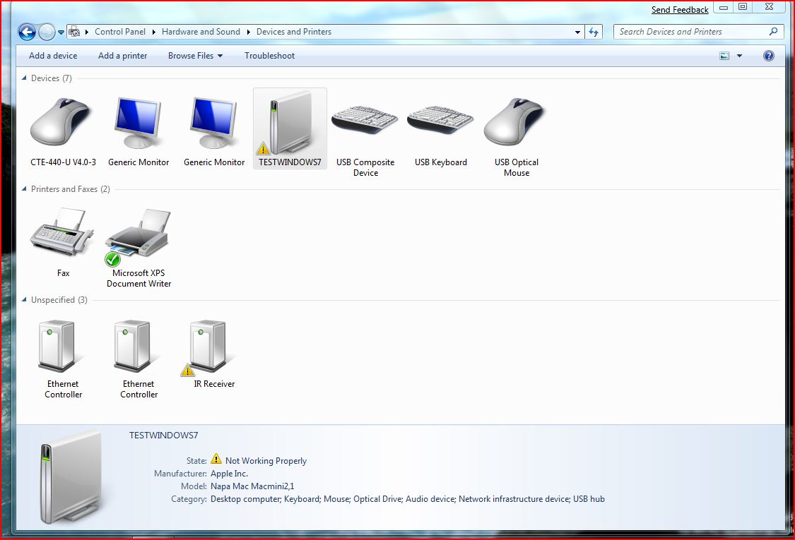 Configuration systeme sur un Mac Mini