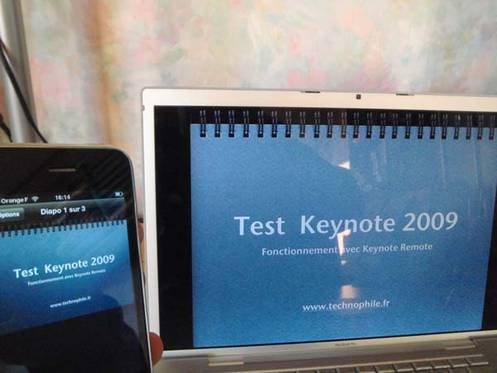Configuration de Keynote Remote